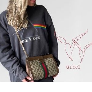 Authentic Vintage Gucci Sherry Web Clutch